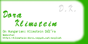 dora klimstein business card